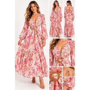 Gianni Bini Cutout Floral Maxi Dress